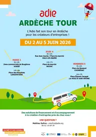 L’Adie fait son tour en Ardèche pour les créateurs d’entreprises !