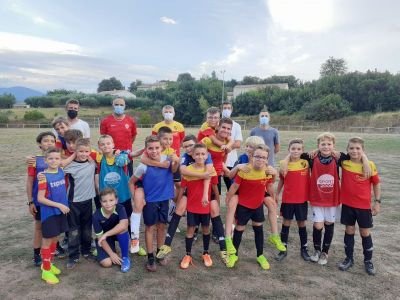1er entrainement des U11 et U13 avec leurs coachs