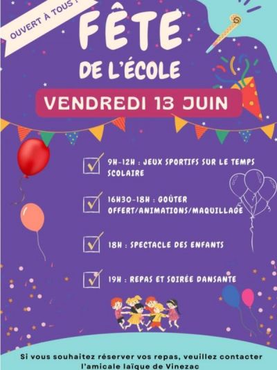 Photo 13 Juin : Fête de l'école