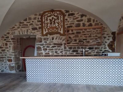 Le comptoir et l'entrée