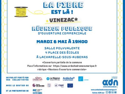 Photo 6 Mai : Réunion publique "Fibre" à Lachapelle s/Aubenas