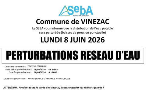 AVIS DE PERTURBATIONS 08 06 2026 - 14h-17h