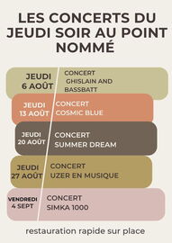 concerts point nommé aout